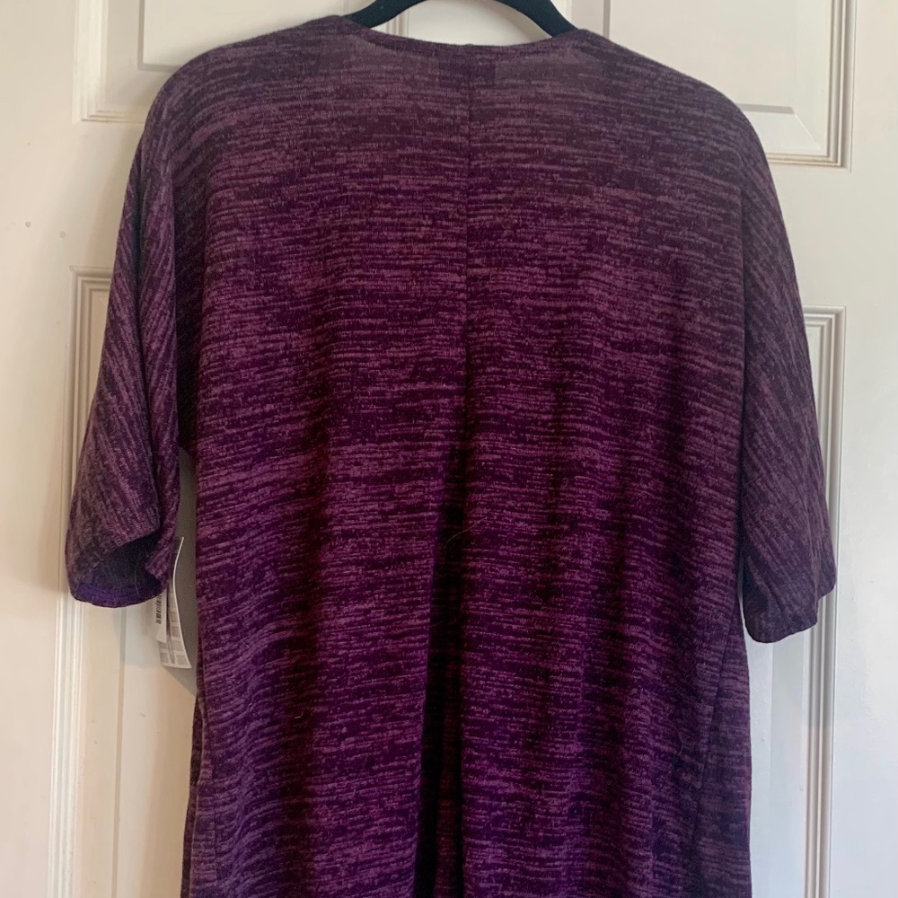 SOFT & COZY — Lularoe BIANKA -- NEW w/tags. Beautiful PURPLE KNIT -- Size 3 - Picture 3 of 6